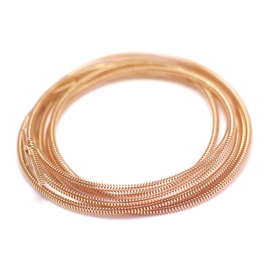 Rose Gold Bracelet - Spring Chains,Rose Gold Plated Brass Necklace