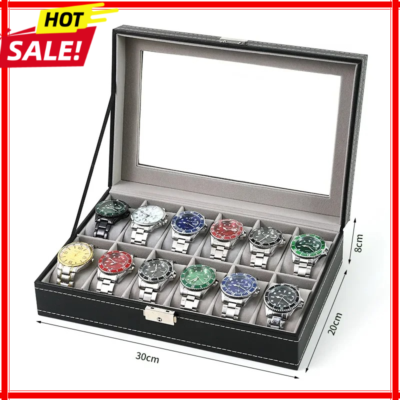 Best Jewelry Watches - Watch Boxes 2/3/4/5/6/8/10/12 Girds Cases Storage