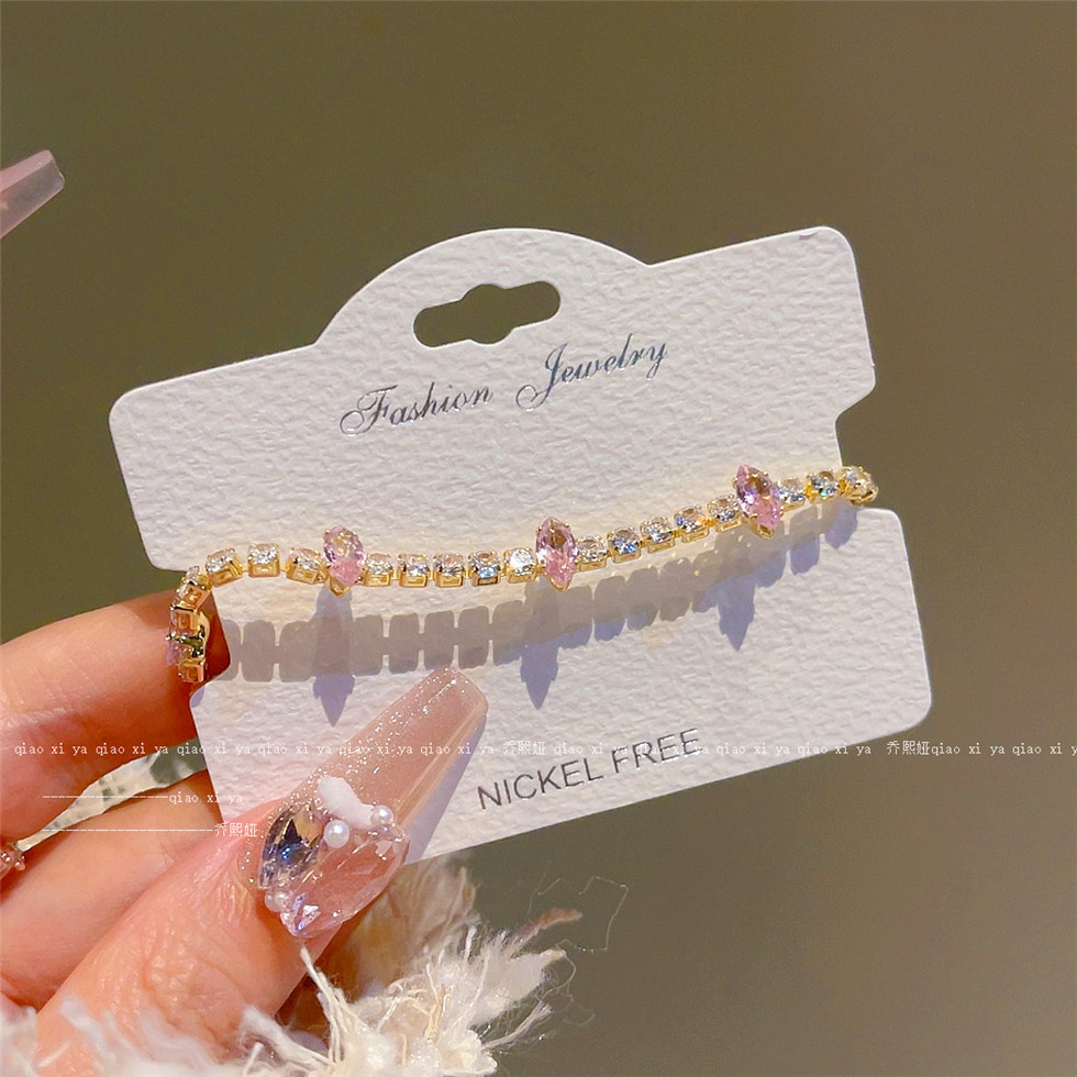 Best Jewelry Watches - Pink Full Diamand Zircon Bracelets Instagram