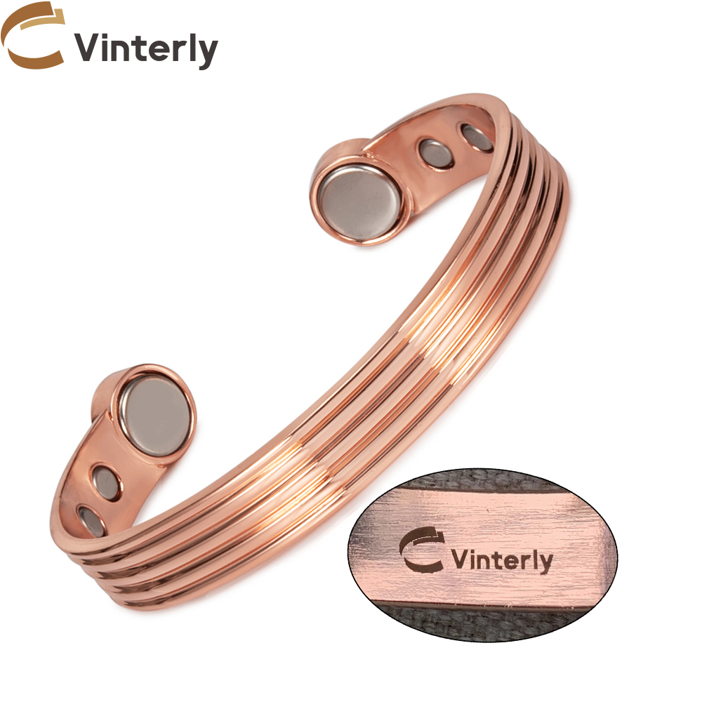 Rose Gold Bracelet - Customized Pure Copper Bracelets for Men