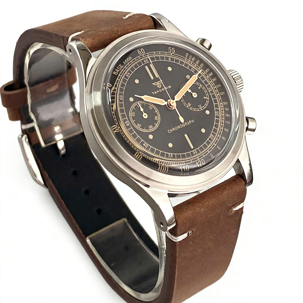 Jewelry Watches Vintage - Tandorio New 38mm Domed Glass Stainless