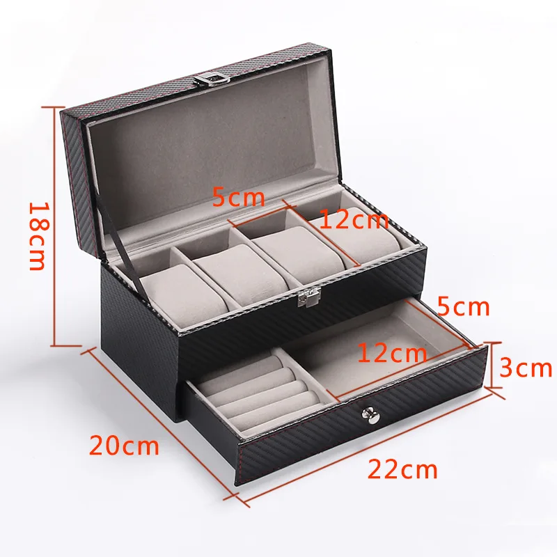 4 Slots Watch Boxes Double Car - Best Jewelry Watches recension och pris