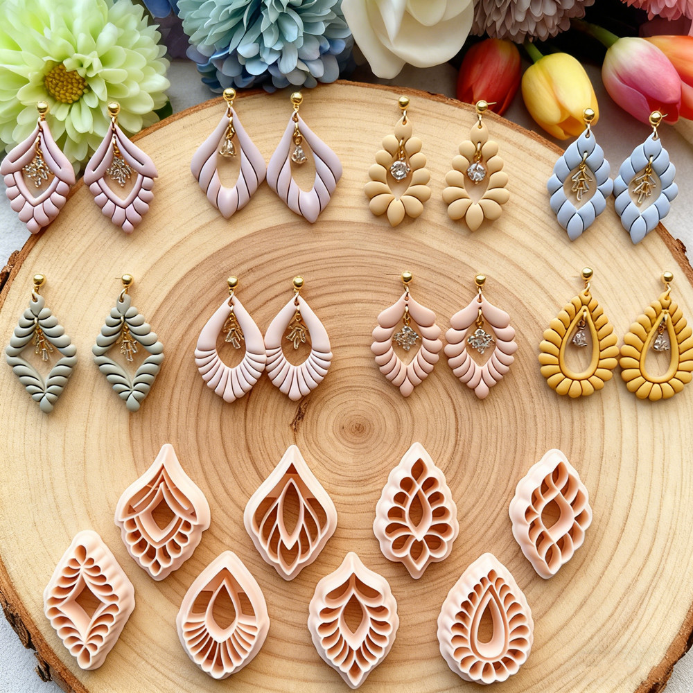Art Scalloped Teardrop Deco Po - Diamond Stud Earrings recension och pris