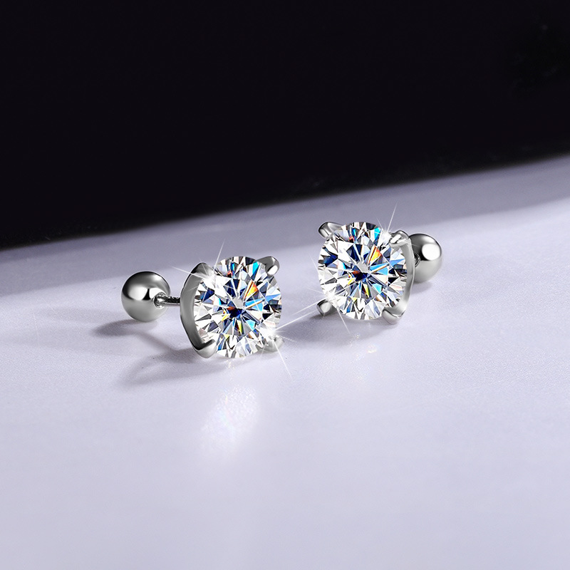 1/2 Carat Moissanite Stud Earr - Diamond Stud Earrings recension och pris