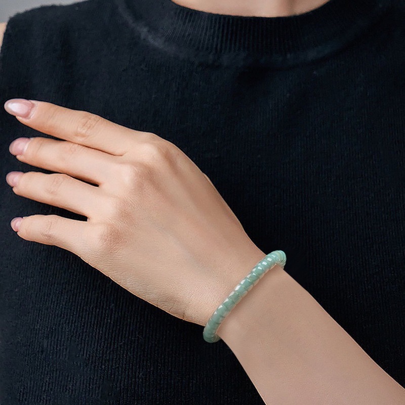Natural Grade A Jadeite Blue W - Jewelry & Watches Sp Zo O recension och pris