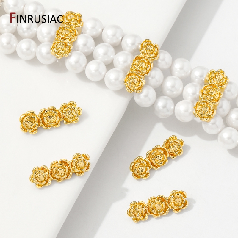 18K Gold Plated Brass Rose Flo - Rose Gold Bracelet recension och pris