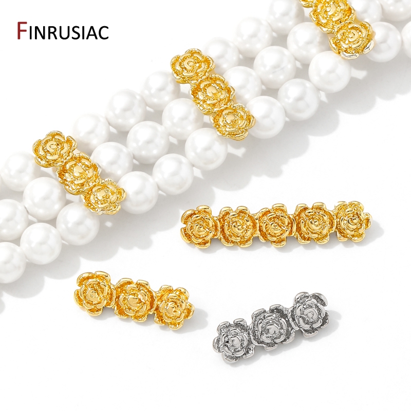 18K Gold Plated Brass Rose Flo - Rose Gold Bracelet recension och pris