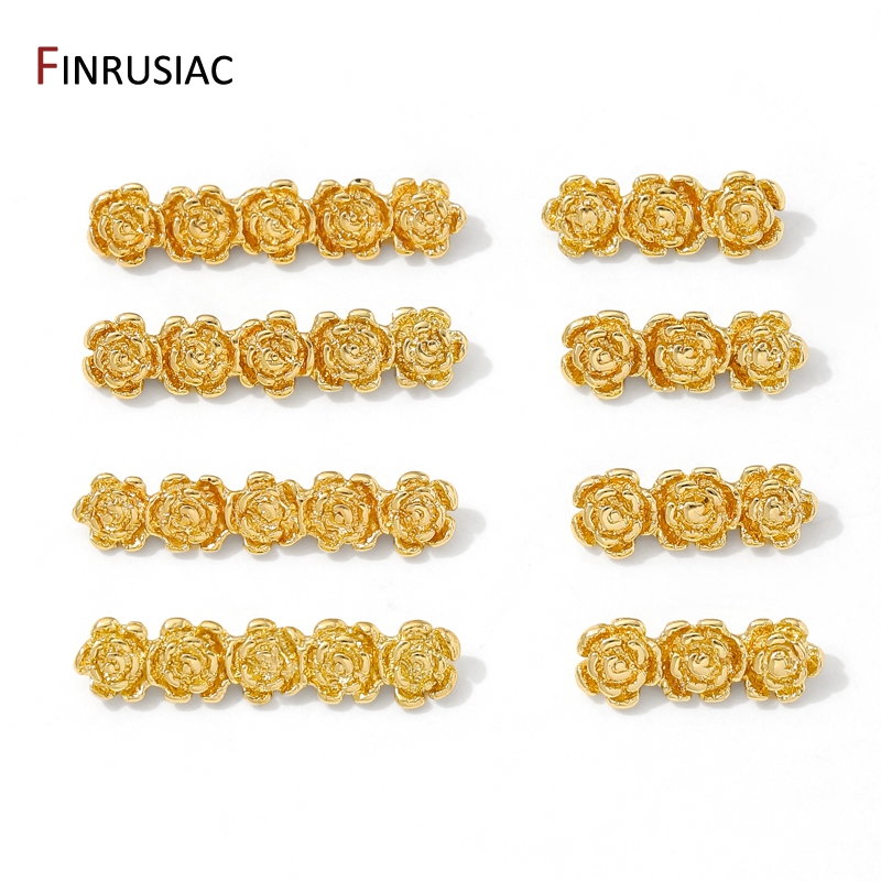 18K Gold Plated Brass Rose Flo - Rose Gold Bracelet recension och pris