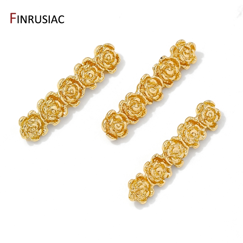 18K Gold Plated Brass Rose Flo - Rose Gold Bracelet recension och pris