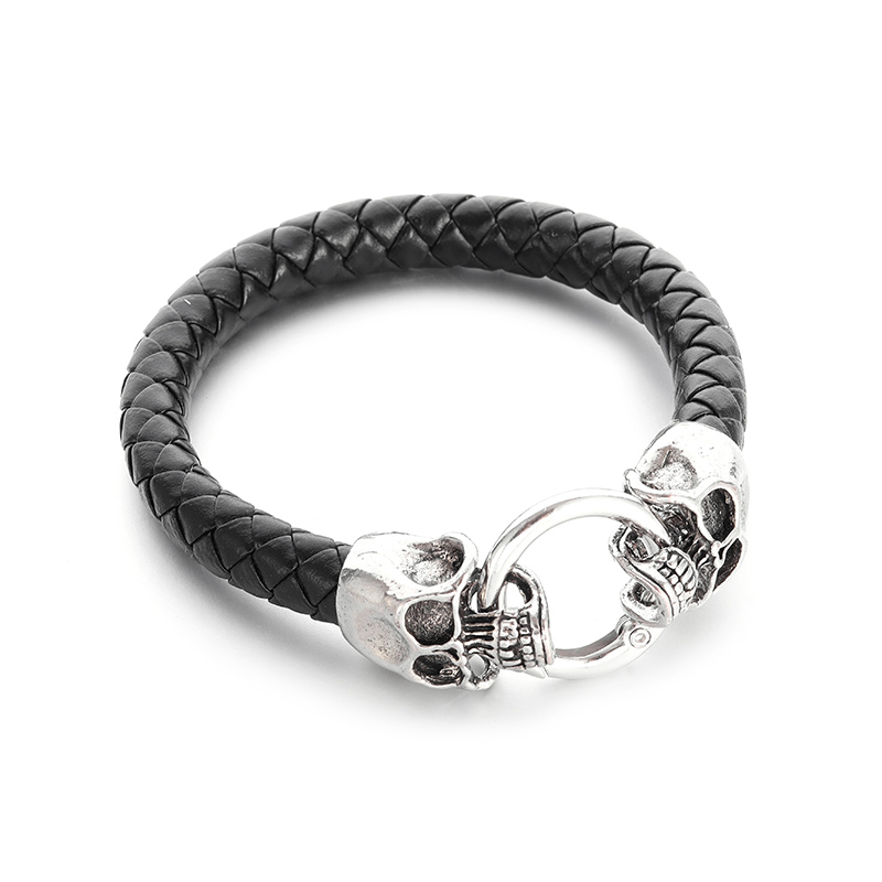 Gothic Double Skull Black Brai - Gothic Skull Ring recension och pris