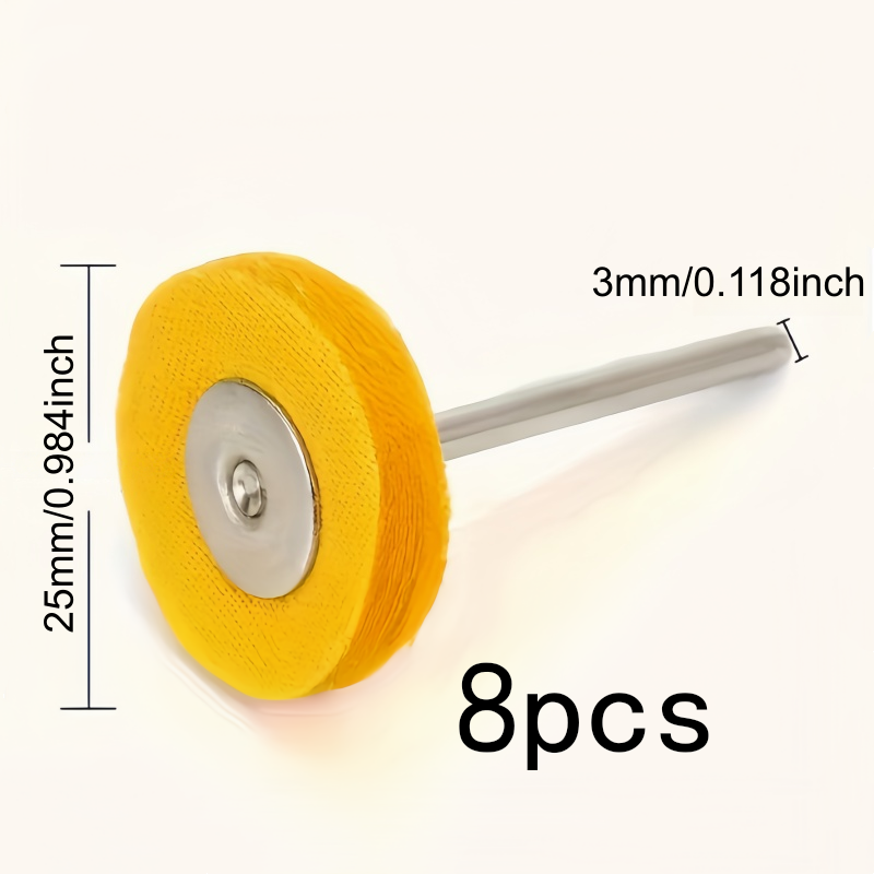 8Pcs 3mm Yellow Polishing Clot - Jewelry With Watches recension och pris