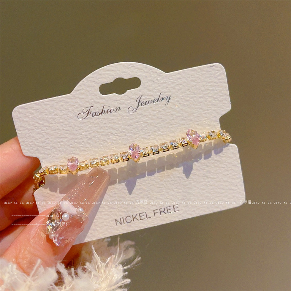 Pink Full Diamand Zircon Brace - Best Jewelry Watches recension och pris
