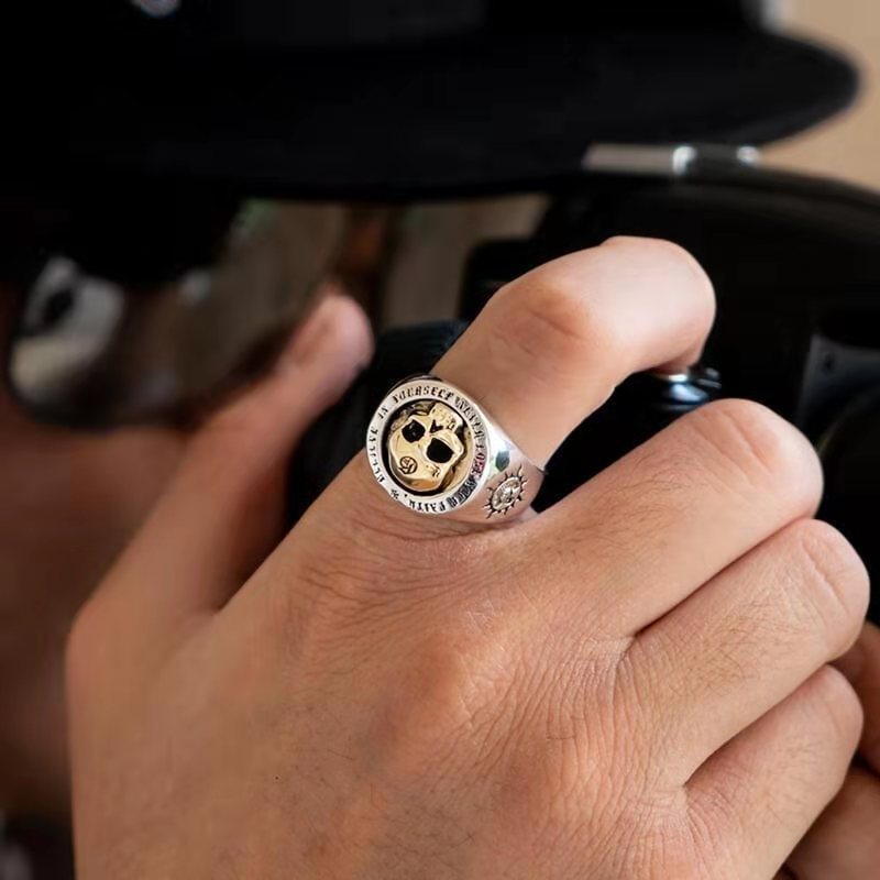 S925 Sterling Silver Fashion M - Gothic Skull Ring recension och pris