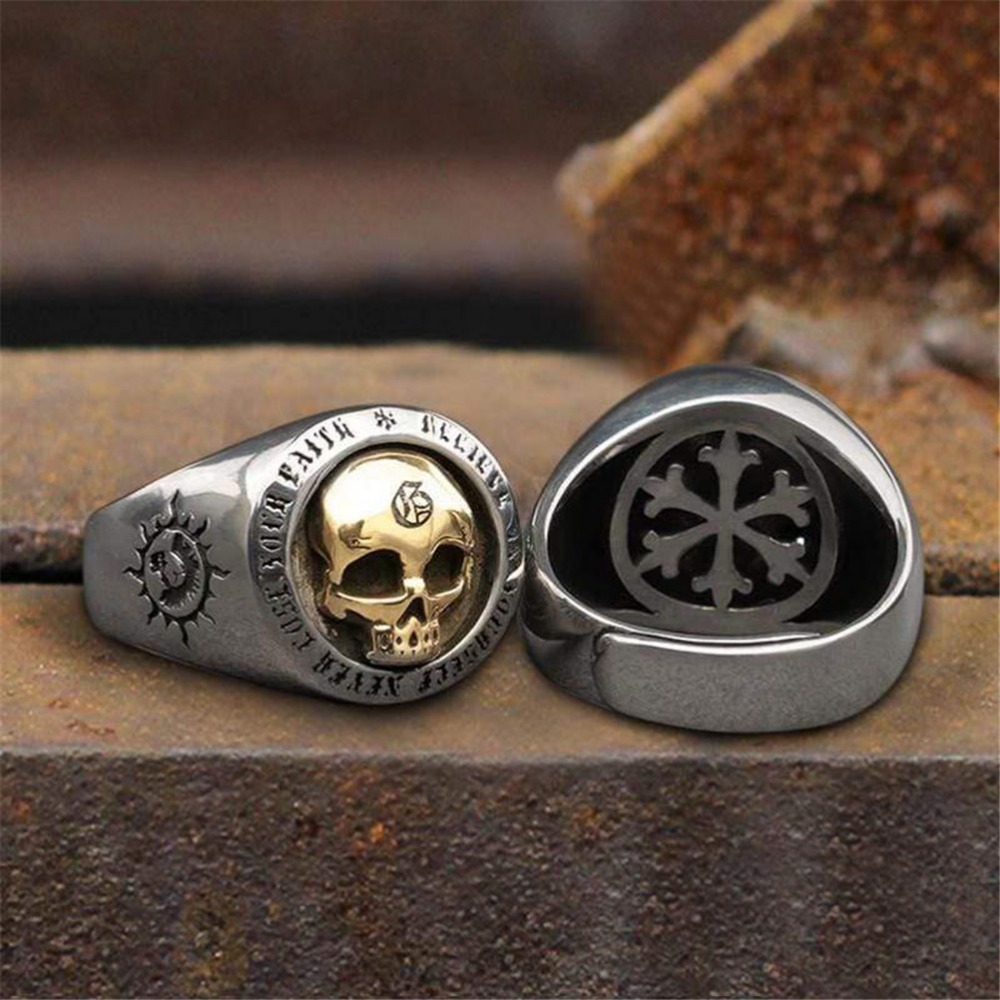 S925 Sterling Silver Fashion M - Gothic Skull Ring recension och pris