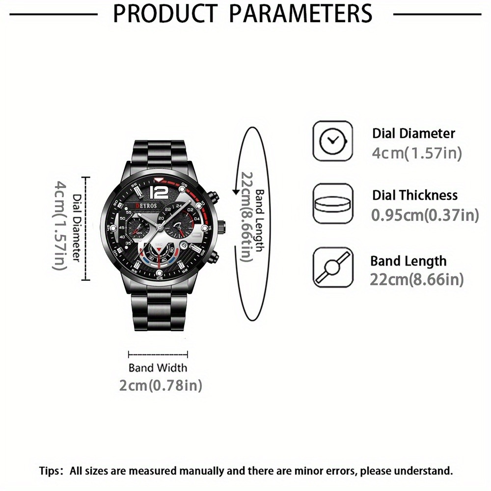 3pcs/set Fashion Men's Watch B - Best Jewelry Watches recension och pris