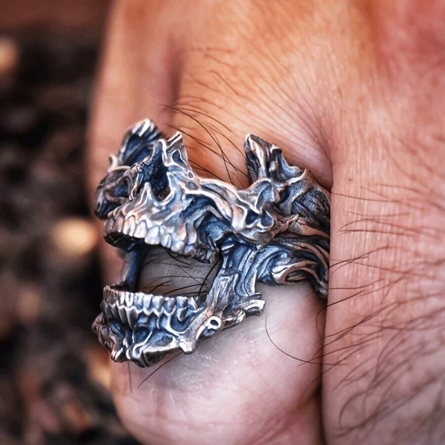 Vintage Gothic Death Skull Mas - Gothic Skull Ring recension och pris
