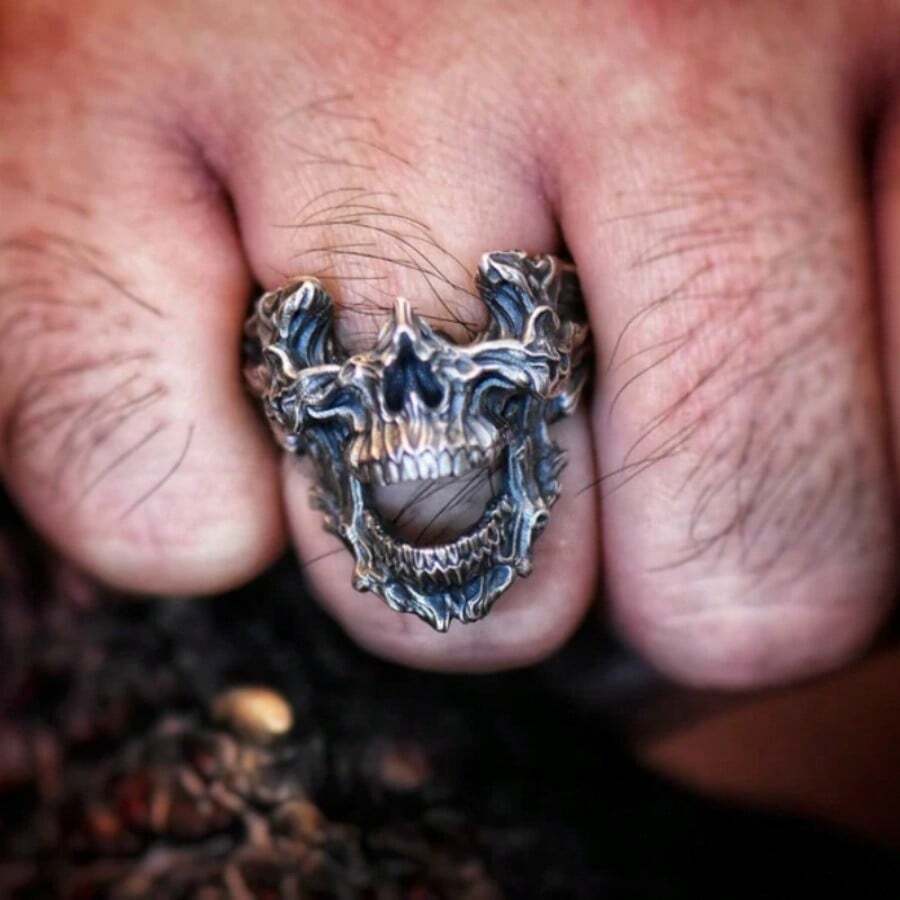 Vintage Gothic Death Skull Mas - Gothic Skull Ring recension och pris