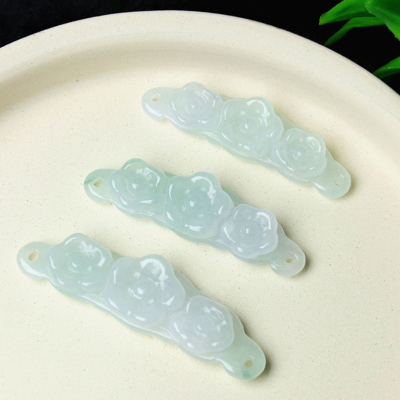 1pc Natural Jadeite Emerald Fl - Jewelry & Watches Sp Zo O recension och pris