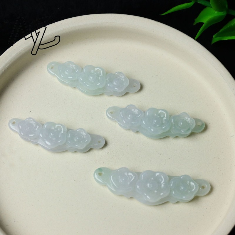 1pc Natural Jadeite Emerald Fl - Jewelry & Watches Sp Zo O recension och pris