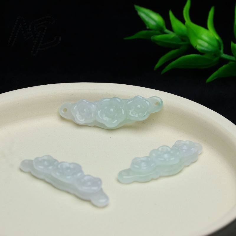 1pc Natural Jadeite Emerald Fl - Jewelry & Watches Sp Zo O recension och pris
