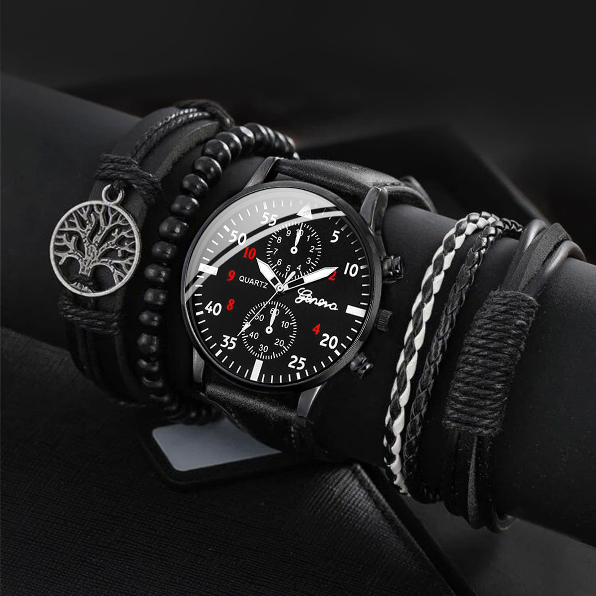 5PCS/4PCS Fashion Men's Busine - Jewelry Watches Vintage recension och pris