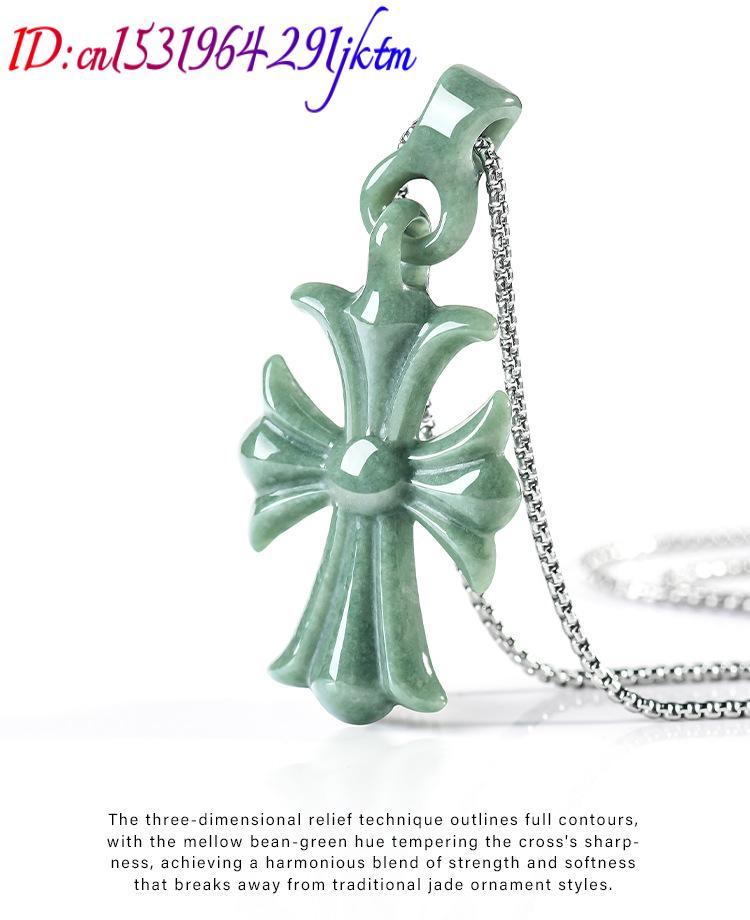 Natural Burmese Jadeite Cross  - Jewelry & Watches Sp Zo O recension och pris