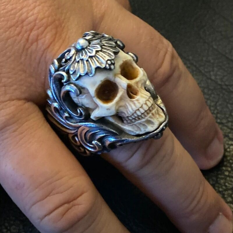 Hip Hop Trendy Skull Ring, Vin - Gothic Skull Ring recension och pris