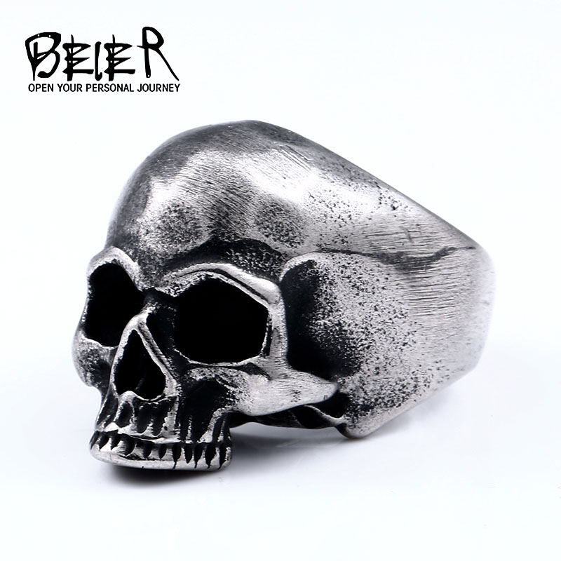 Beier 316L Stainless steel Vin - Gothic Skull Ring recension och pris