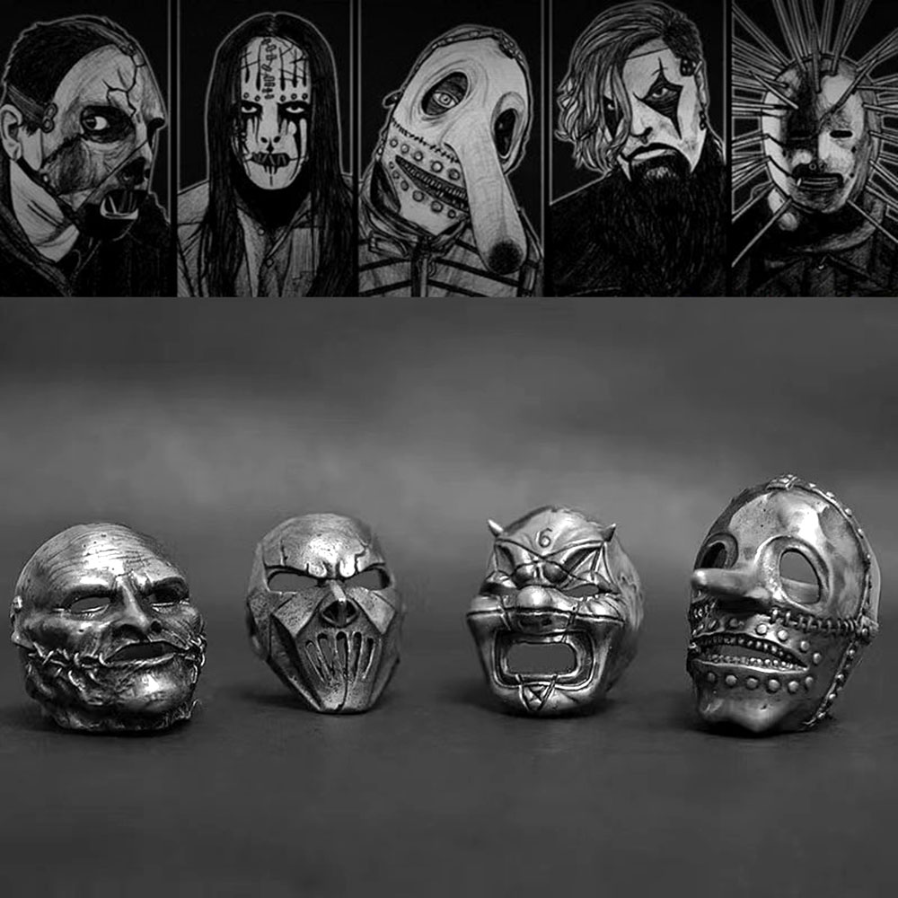 2023 Men's Flowers Skull Mask  - Gothic Skull Ring recension och pris