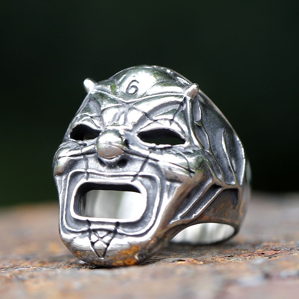 2023 Men's Flowers Skull Mask  - Gothic Skull Ring recension och pris