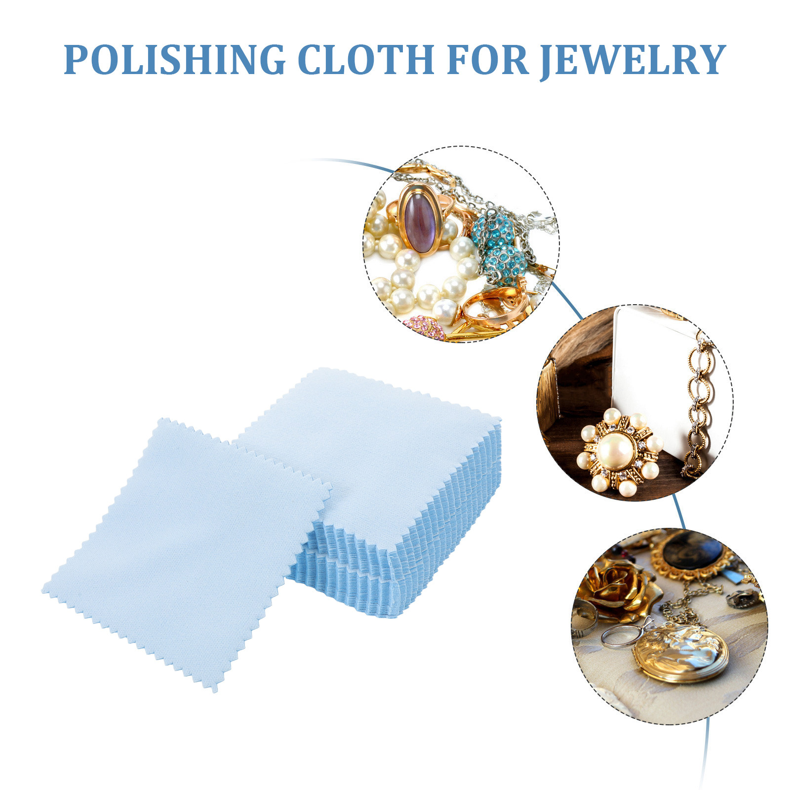 50Pcs Silver Polishing Cloth J - Jewelry With Watches recension och pris