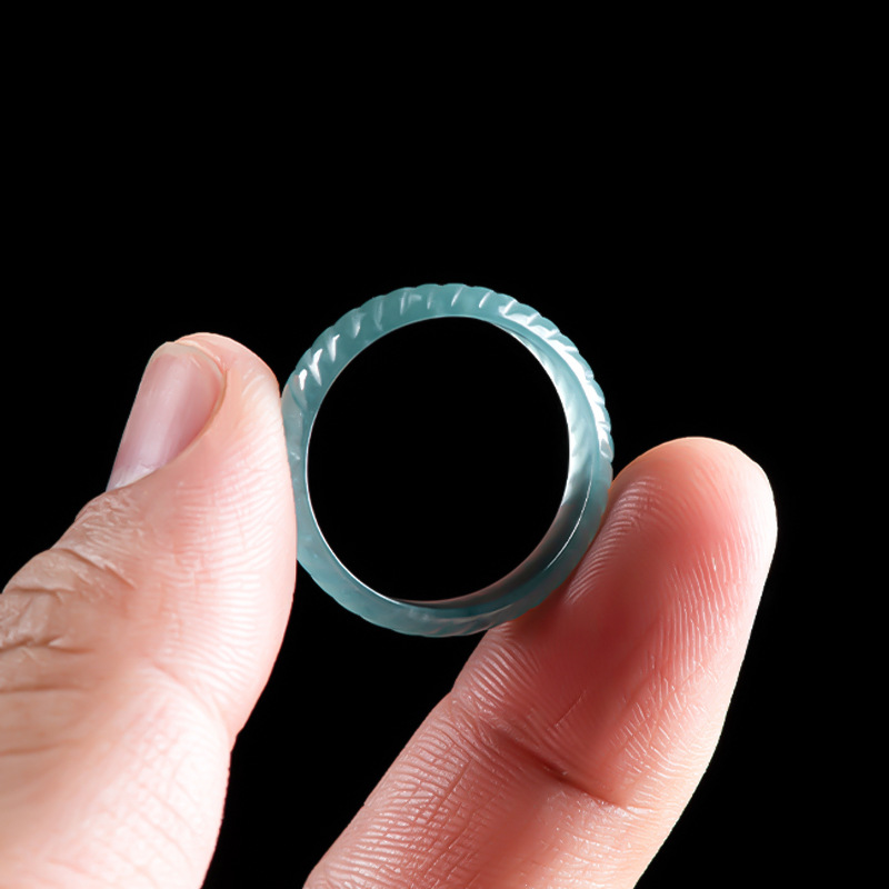 Blue Real Burmese Jadeite Ring - Jewelry & Watches Sp Zo O recension och pris