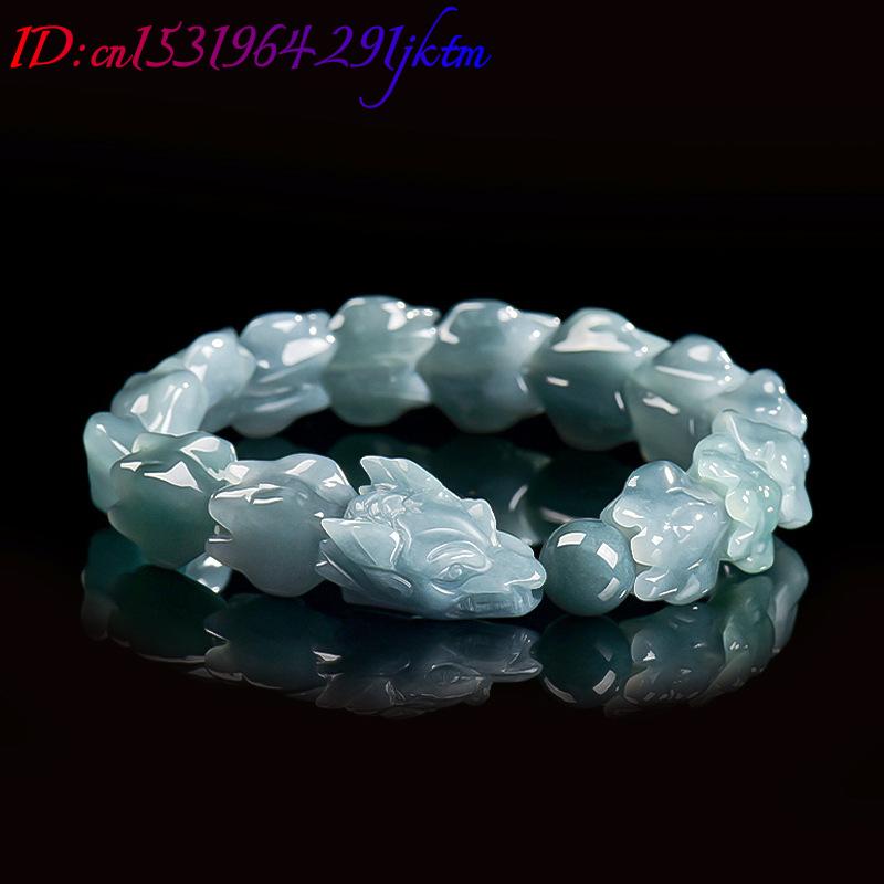 Blue Burmese Jadeite Dragon Br - Jewelry & Watches Sp Zo O recension och pris