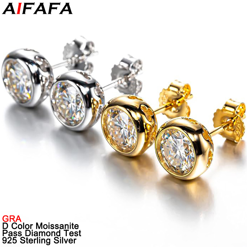 Real D Color Moissanite Diamon - Diamond Stud Earrings recension och pris