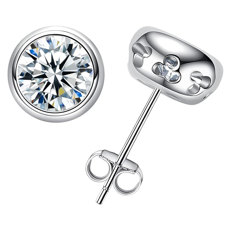 Real D Color Moissanite Diamon - Diamond Stud Earrings recension och pris