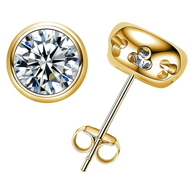Real D Color Moissanite Diamon - Diamond Stud Earrings recension och pris