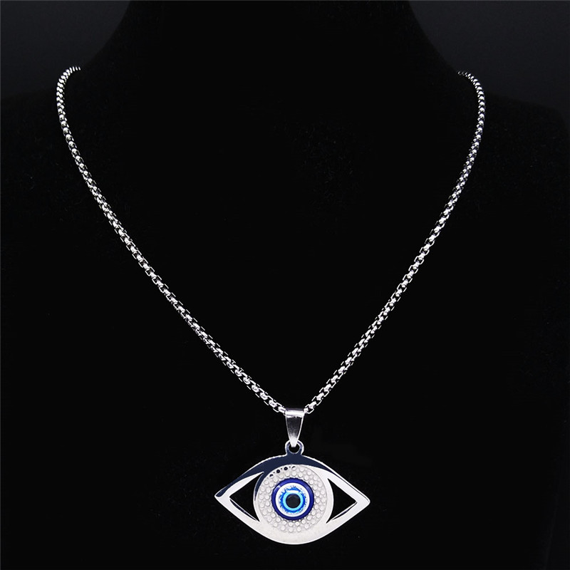 Islam Hamsa Evil Blue Eye Neck - Jewelry & Watches Sp Zo O recension och pris