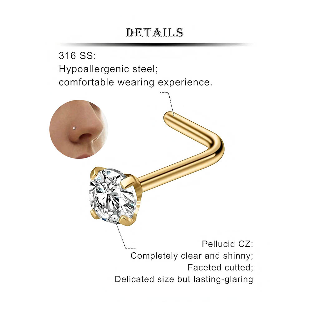 12-Piece Full Set 316L Hypoall - Diamond Stud Earrings recension och pris