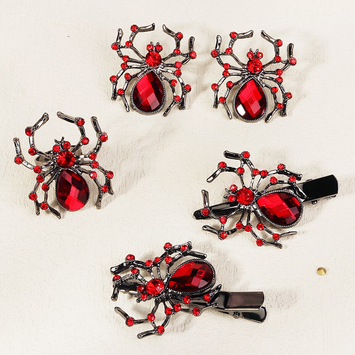 Gothic Punk Black Spider Anima - Gothic Skull Ring recension och pris