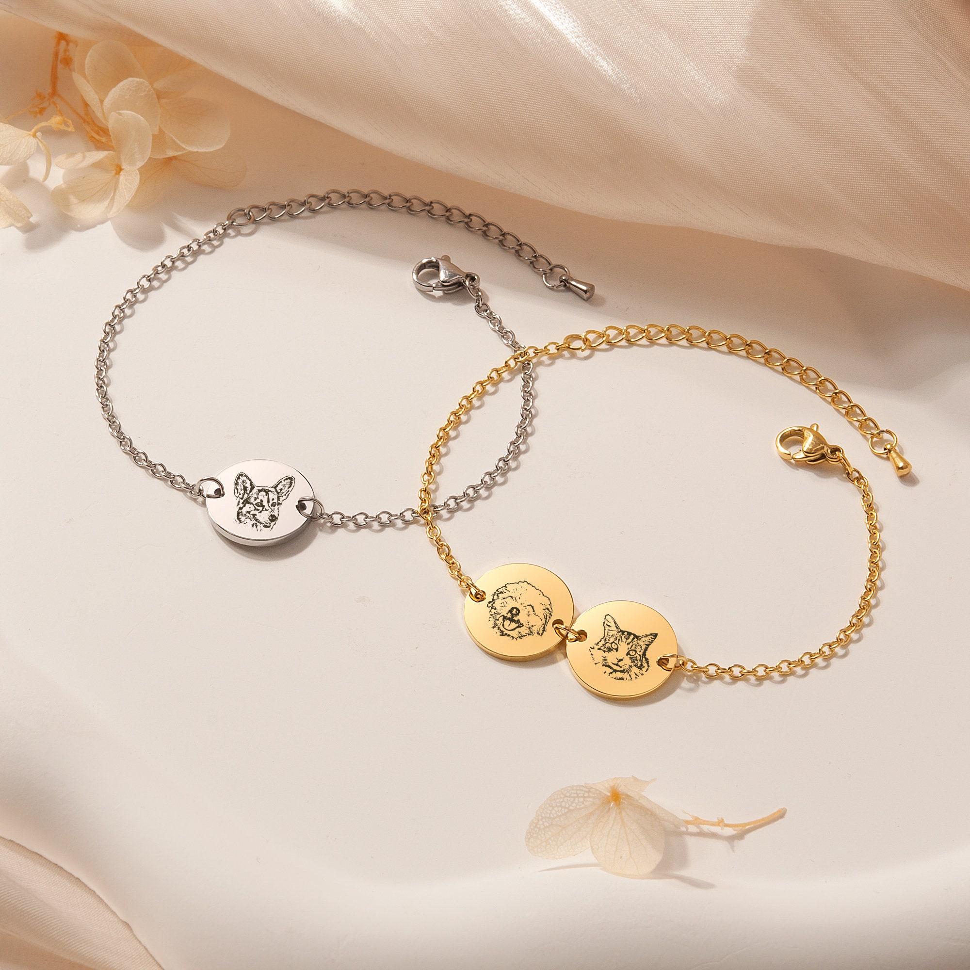 Pet Bracelet Dog Portrait Cust - Rose Gold Bracelet recension och pris